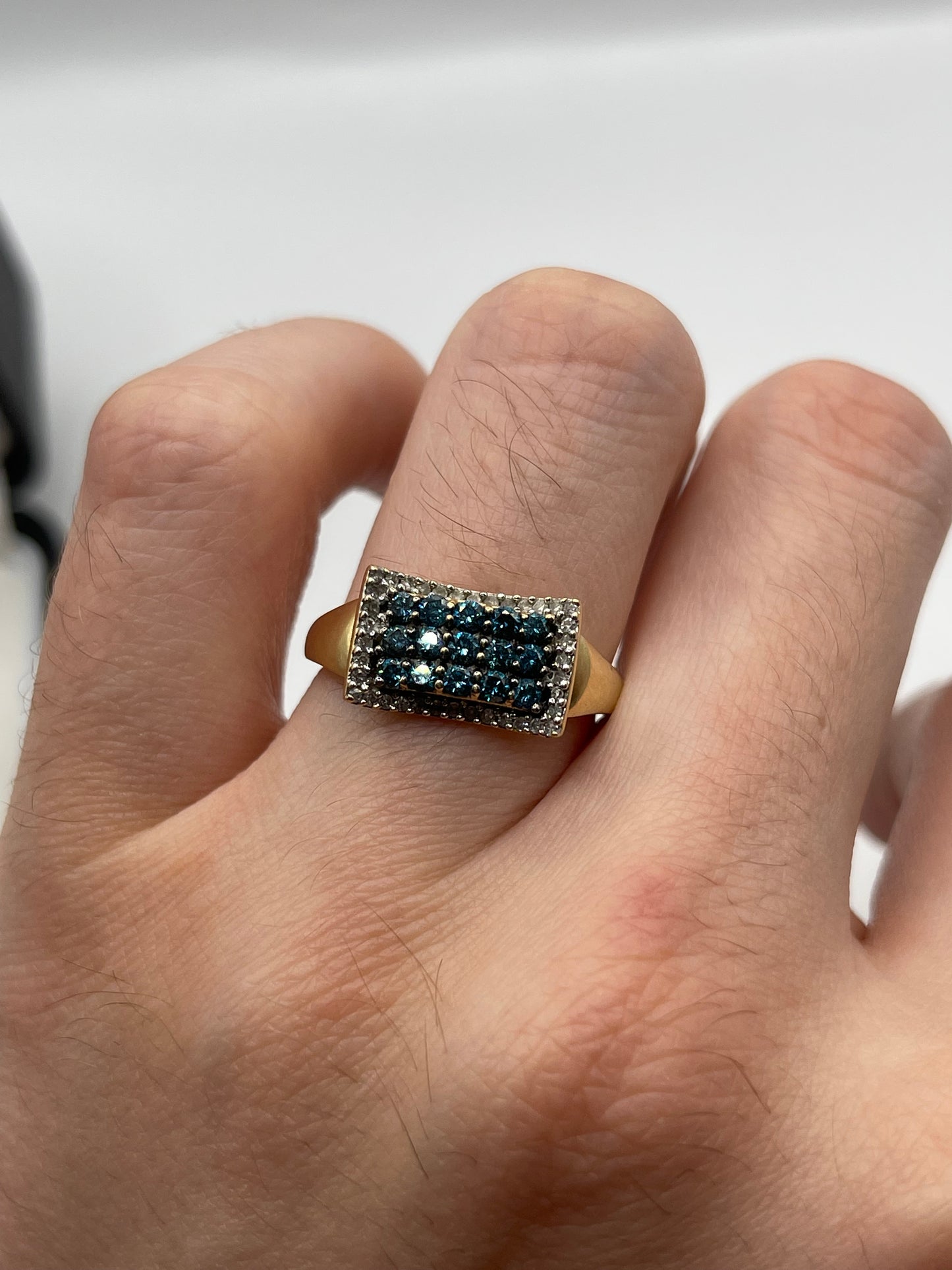 14ct gold diamond cluster ring