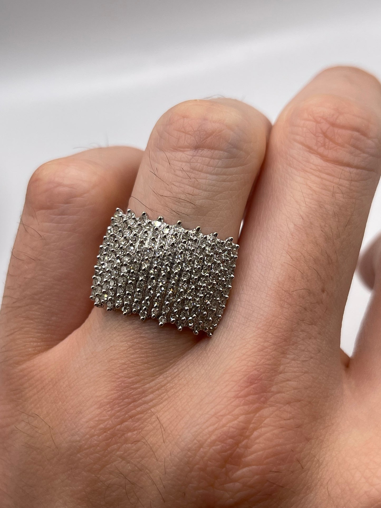 9ct gold diamond cluster ring