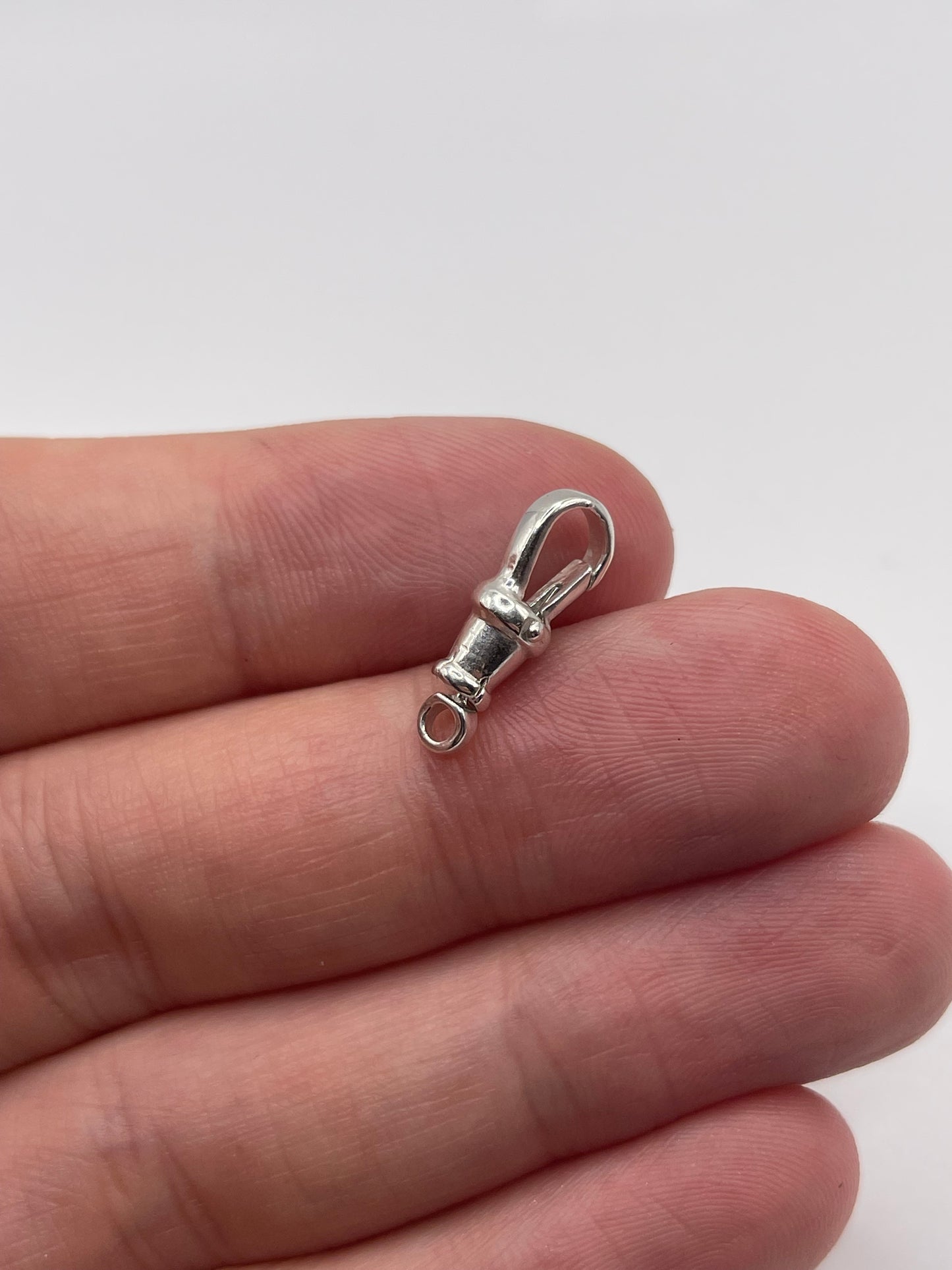 Silver dog clip