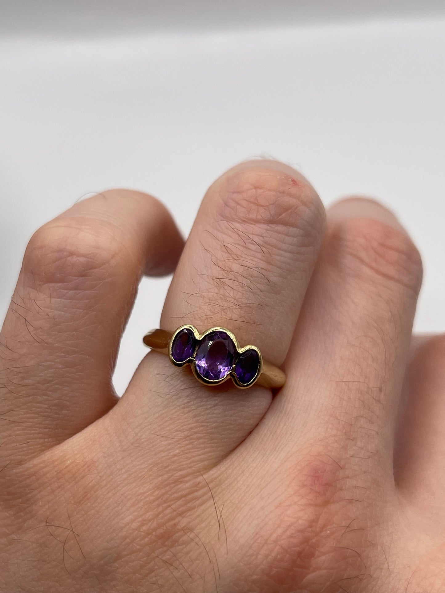9ct gold amethyst ring