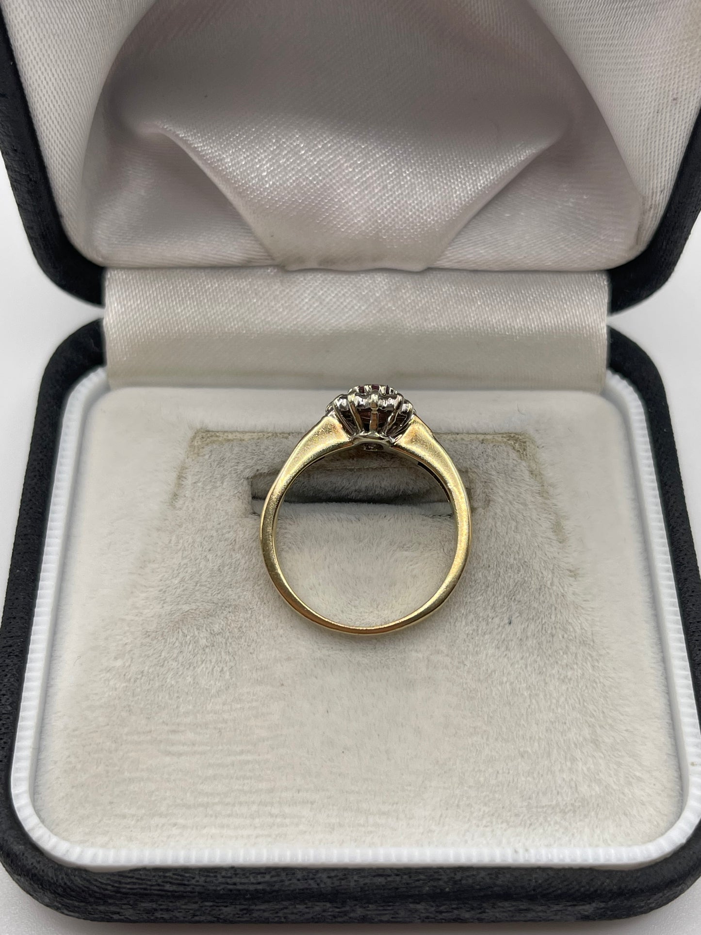9ct gold ruby and diamond ring