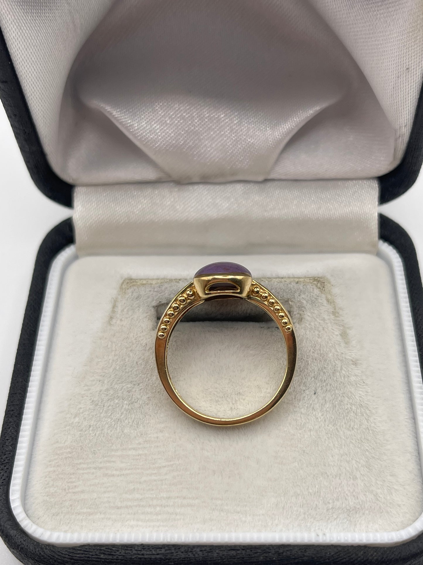 9ct gold turquoise and garnet ring