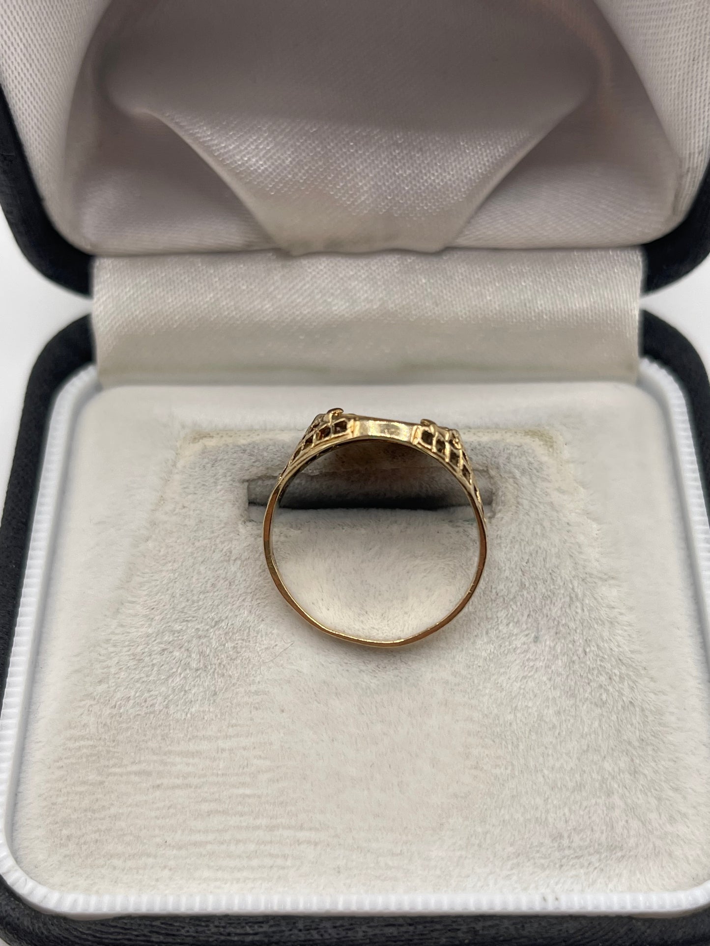 9ct gold coin ring