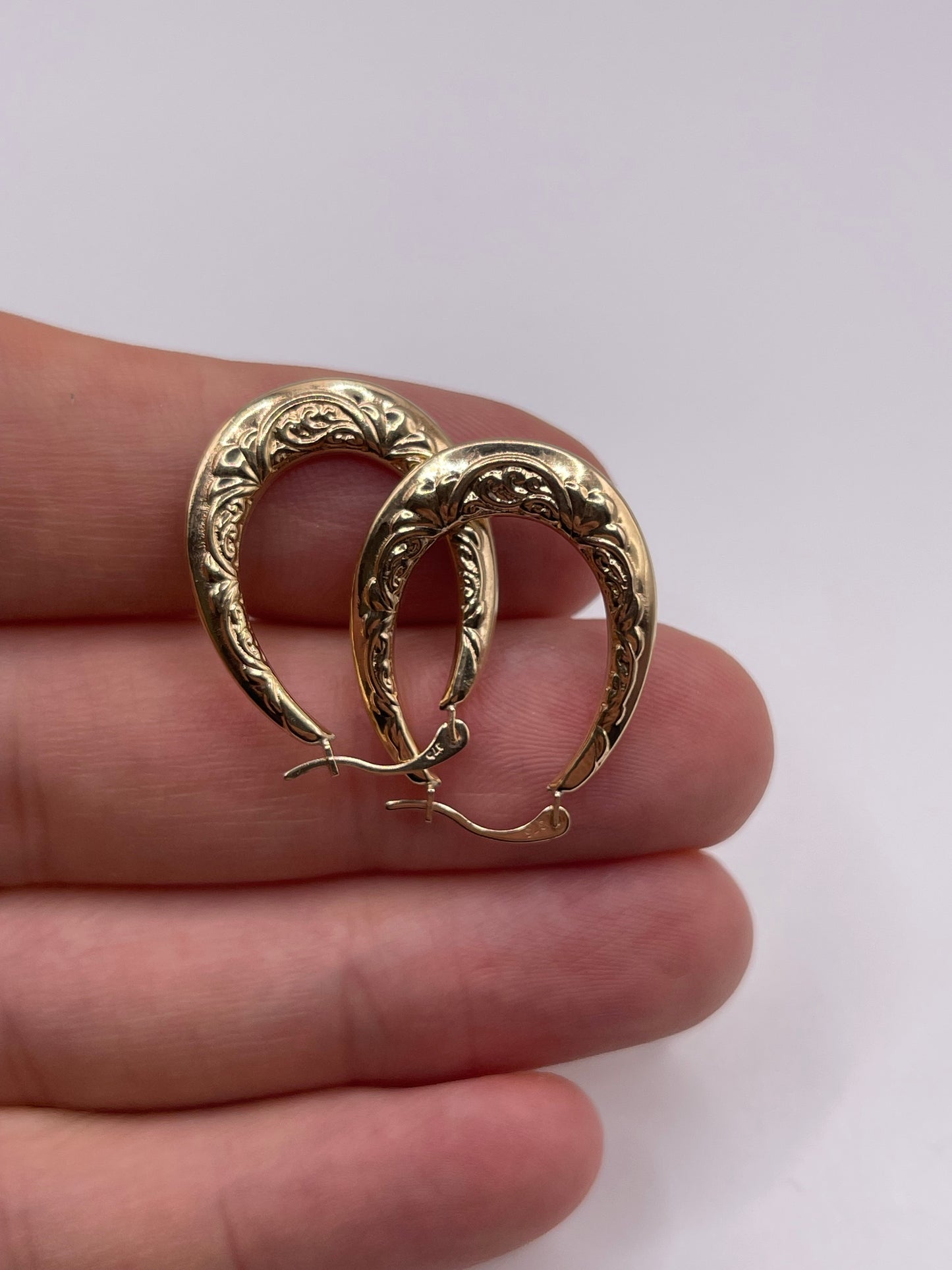 9ct gold creole earrings