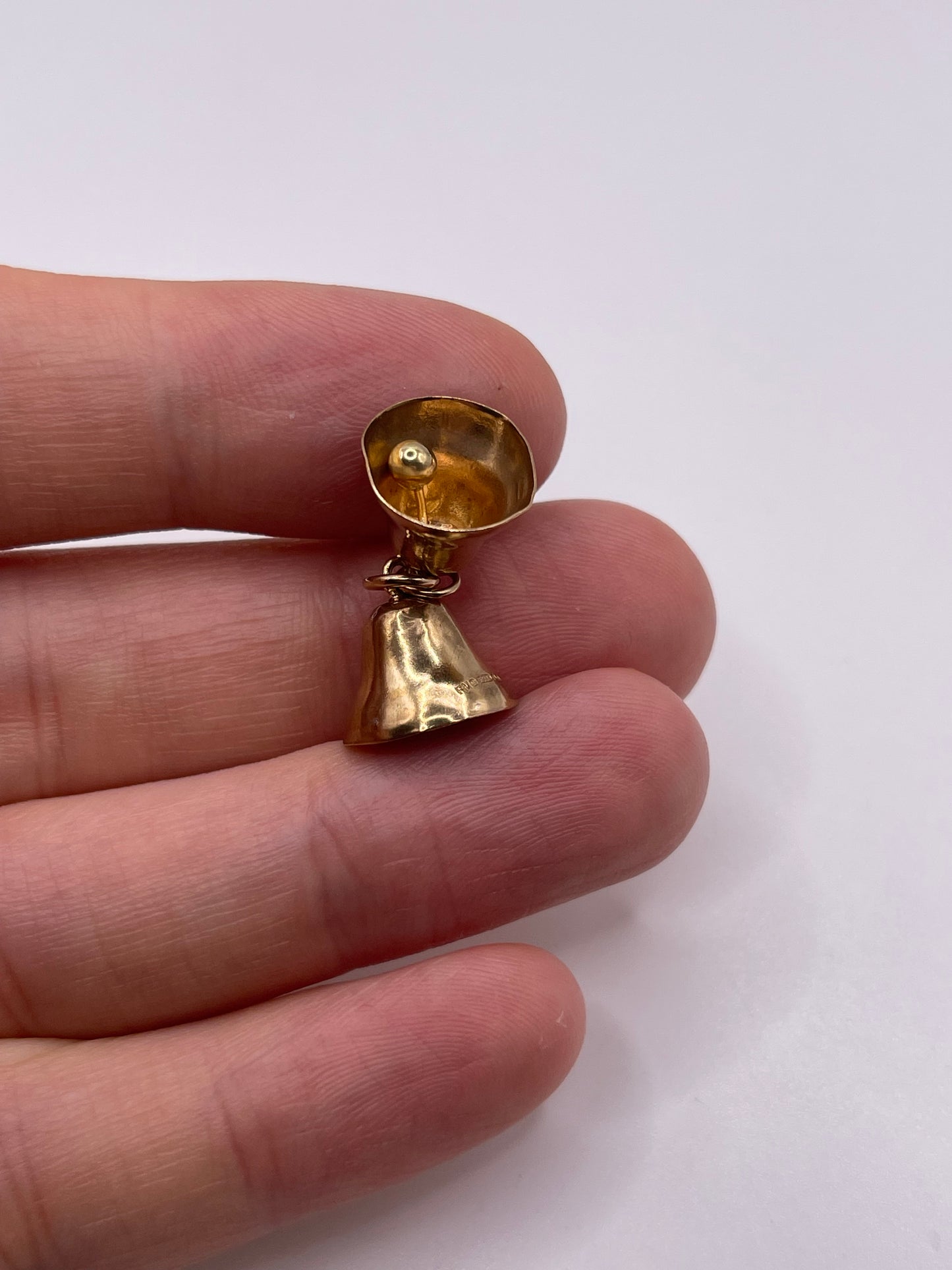 9ct gold bell charm