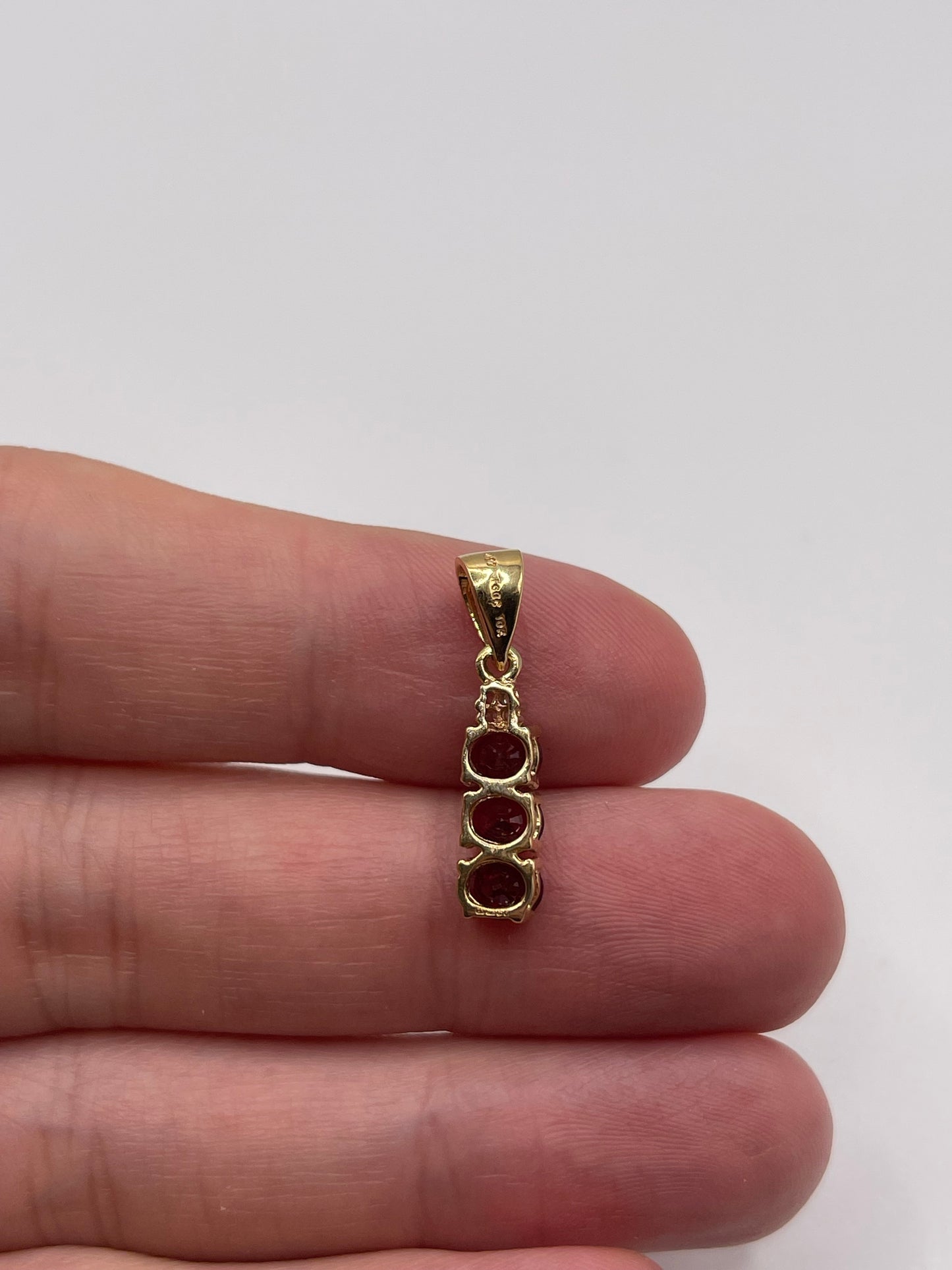 9ct gold tourmaline and diamond pendant