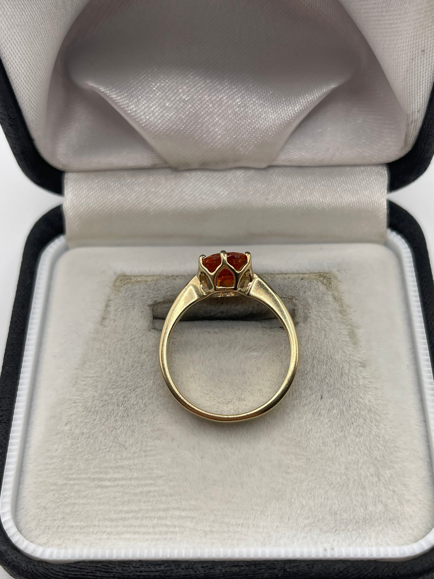 9ct gold fire opal ring