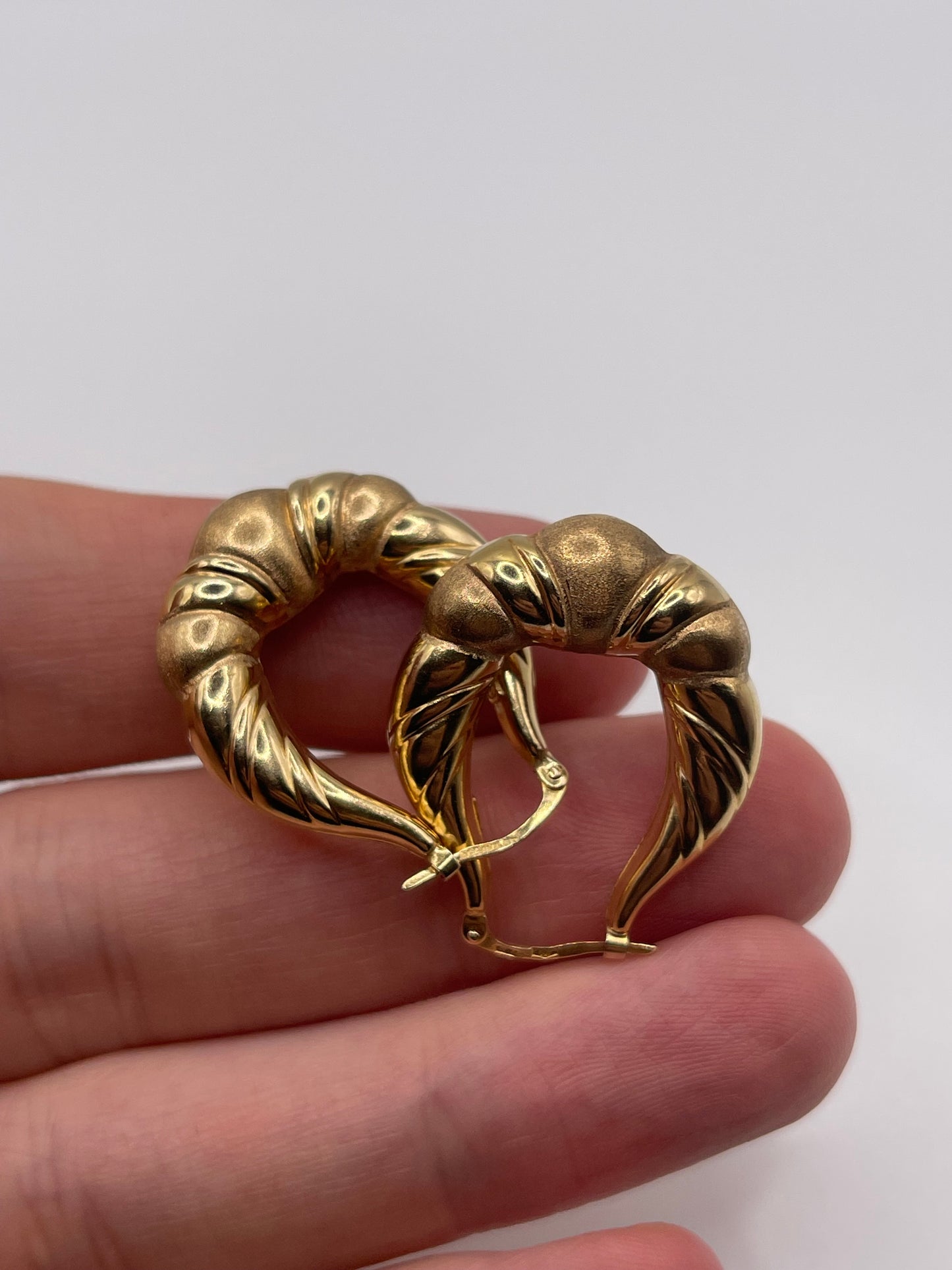 9ct gold creole earrings