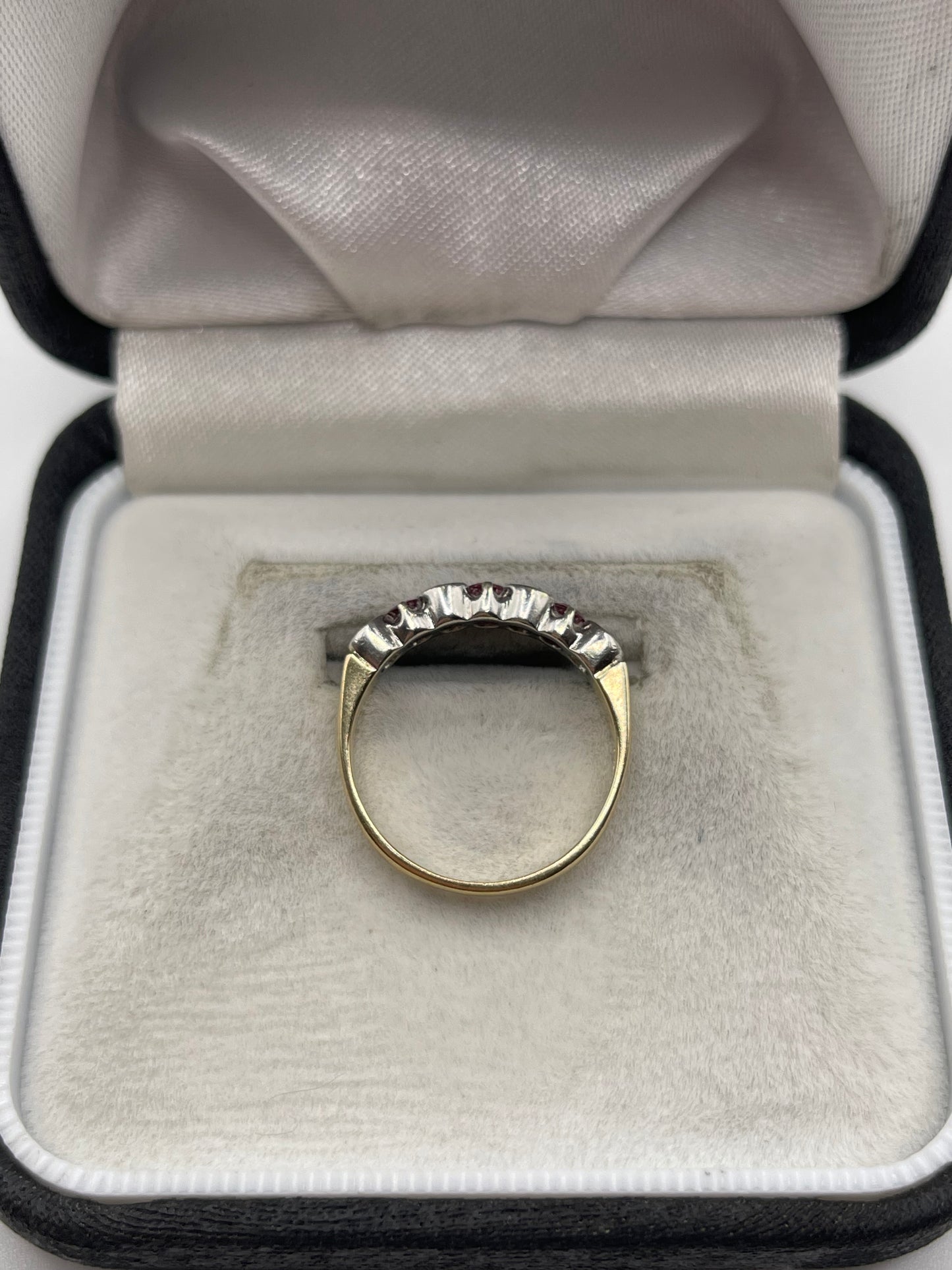 9ct gold ruby and diamond ring