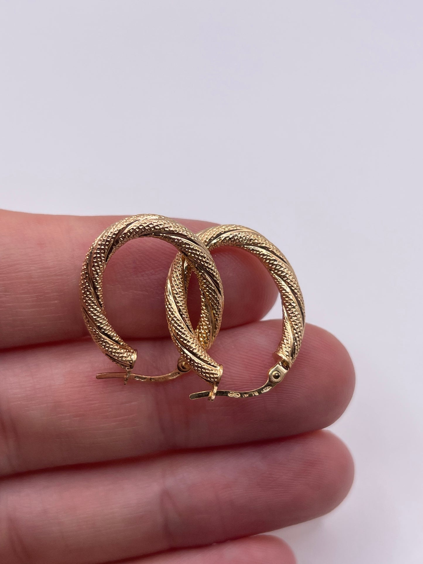 9ct gold creole earrings