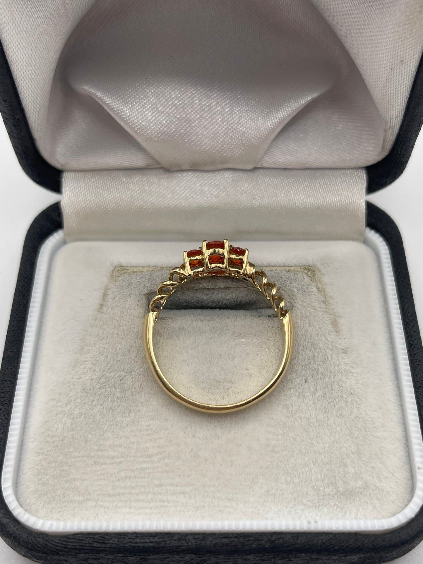 9ct gold fire opal ring