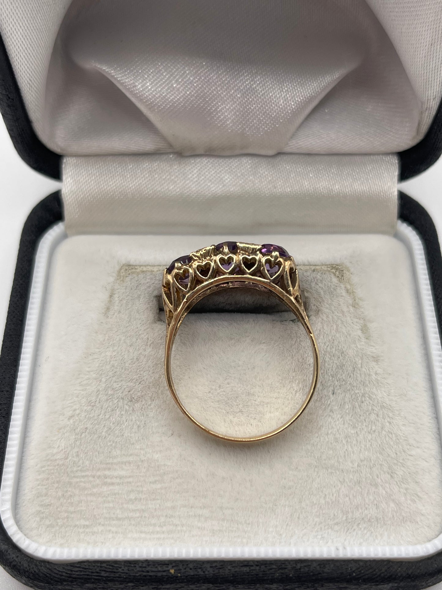 9ct gold amethyst ring