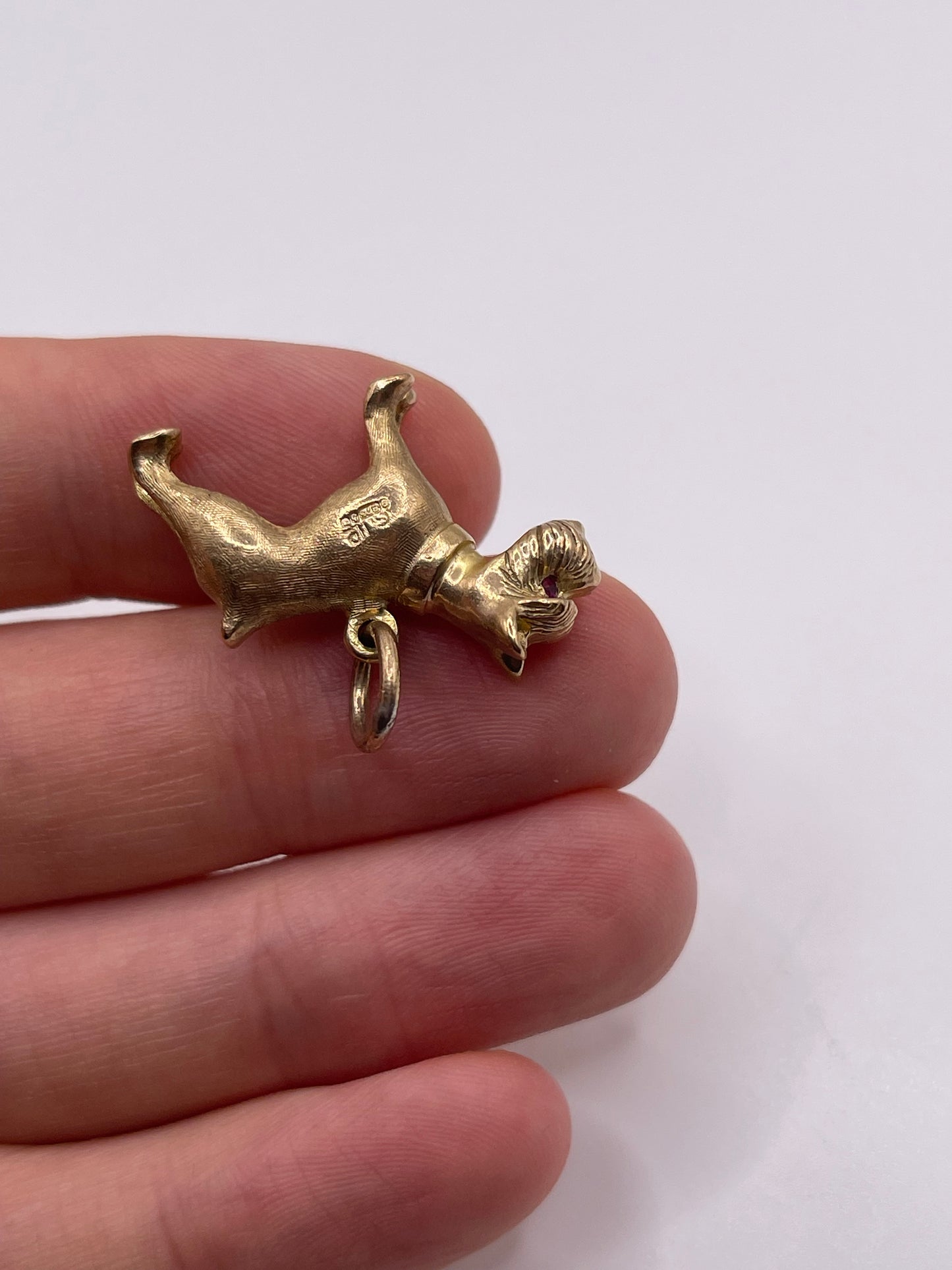 9ct gold dog charm