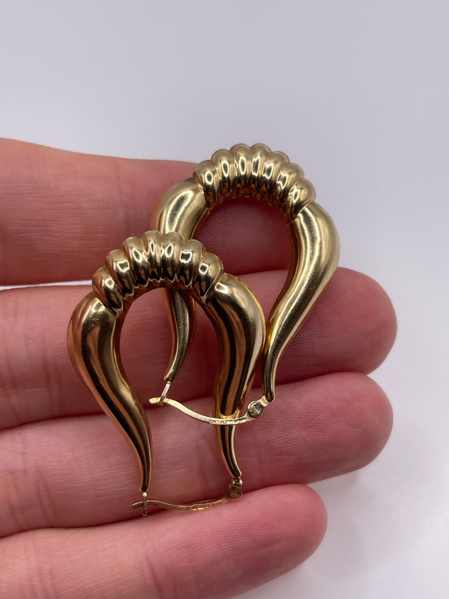 9ct gold creole earrings