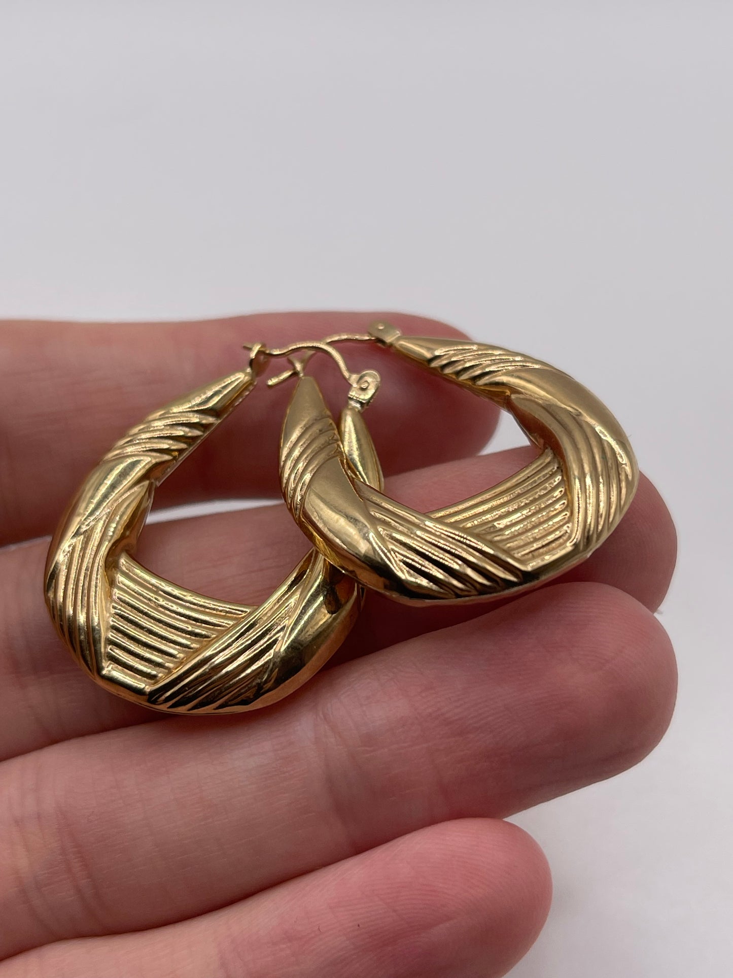 9ct gold creole earrings