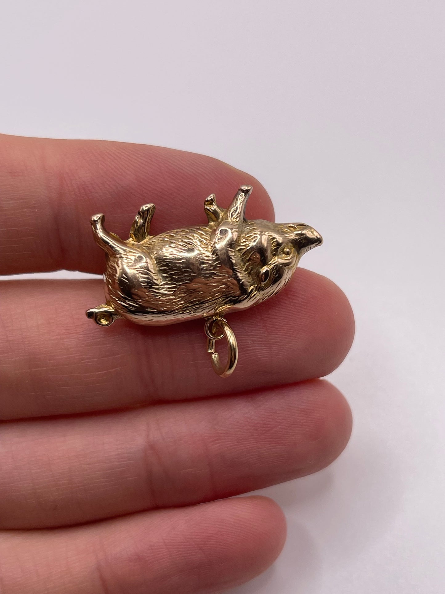 9ct gold pig charm