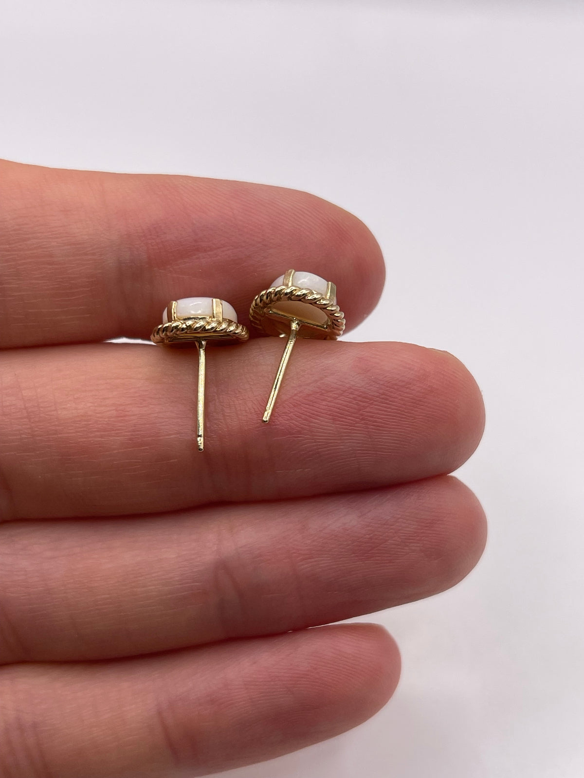 9ct gold opal earrings