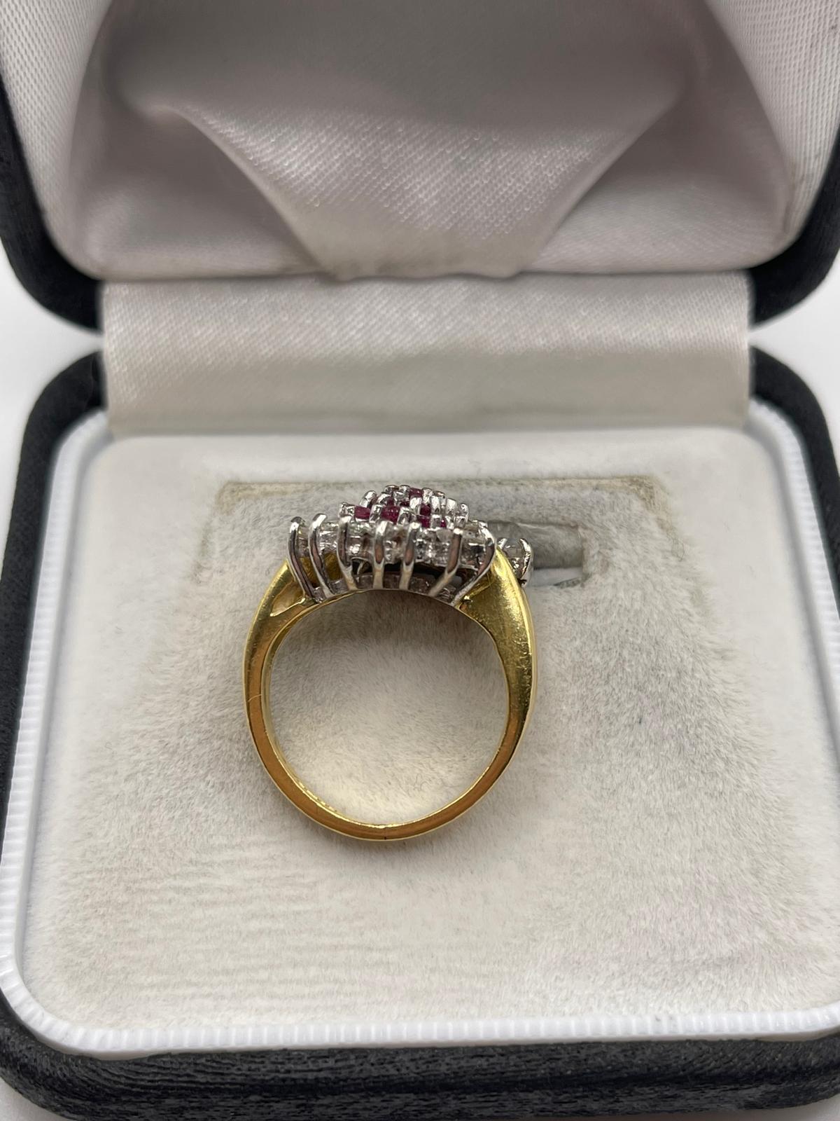 18ct gold ruby and diamond ring