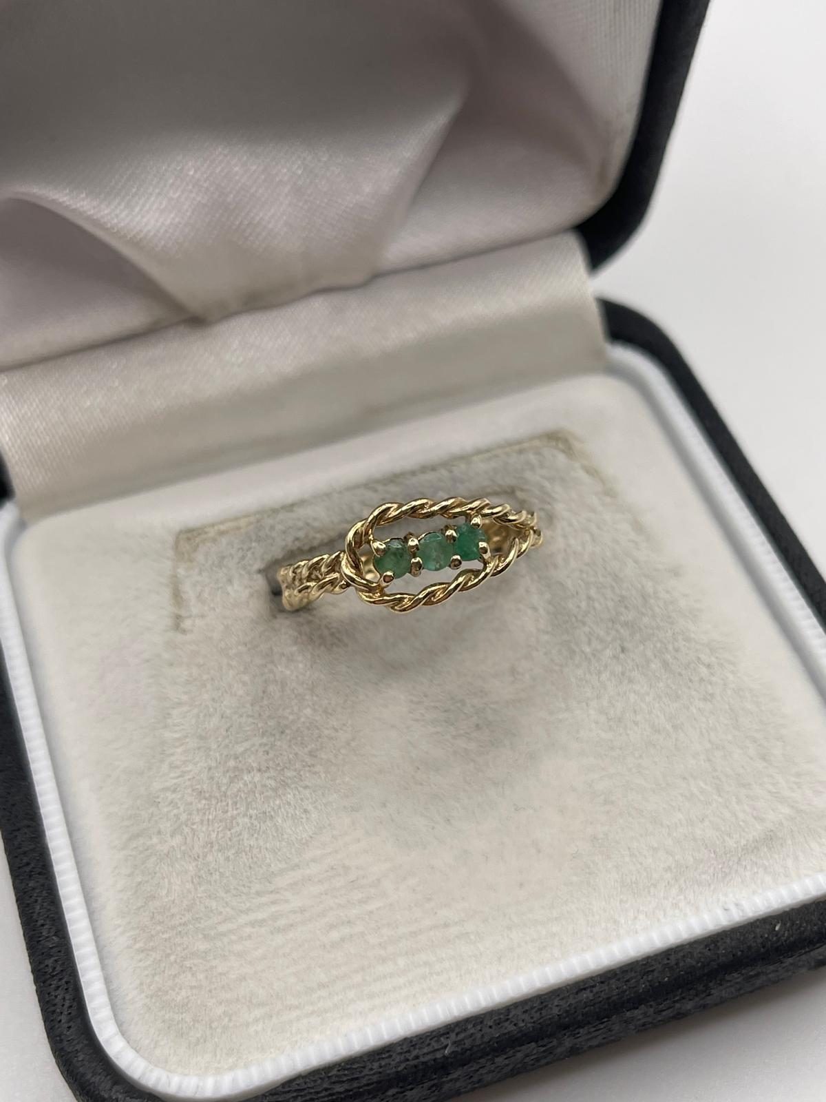 9ct gold emerald ring