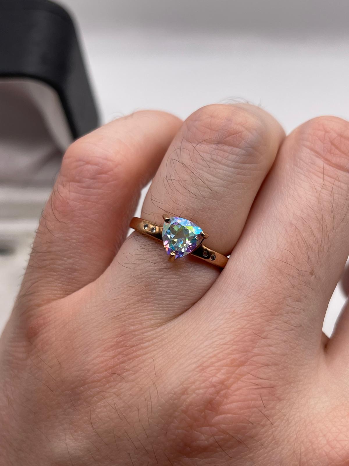 9ct rose gold topaz ring