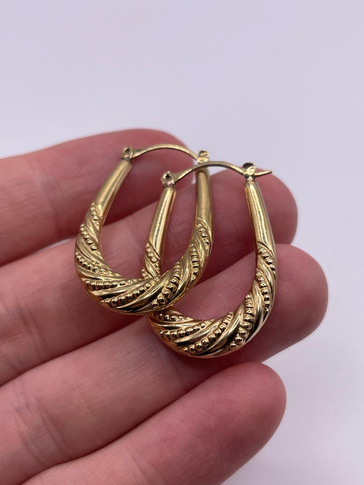 9ct gold creole earrings
