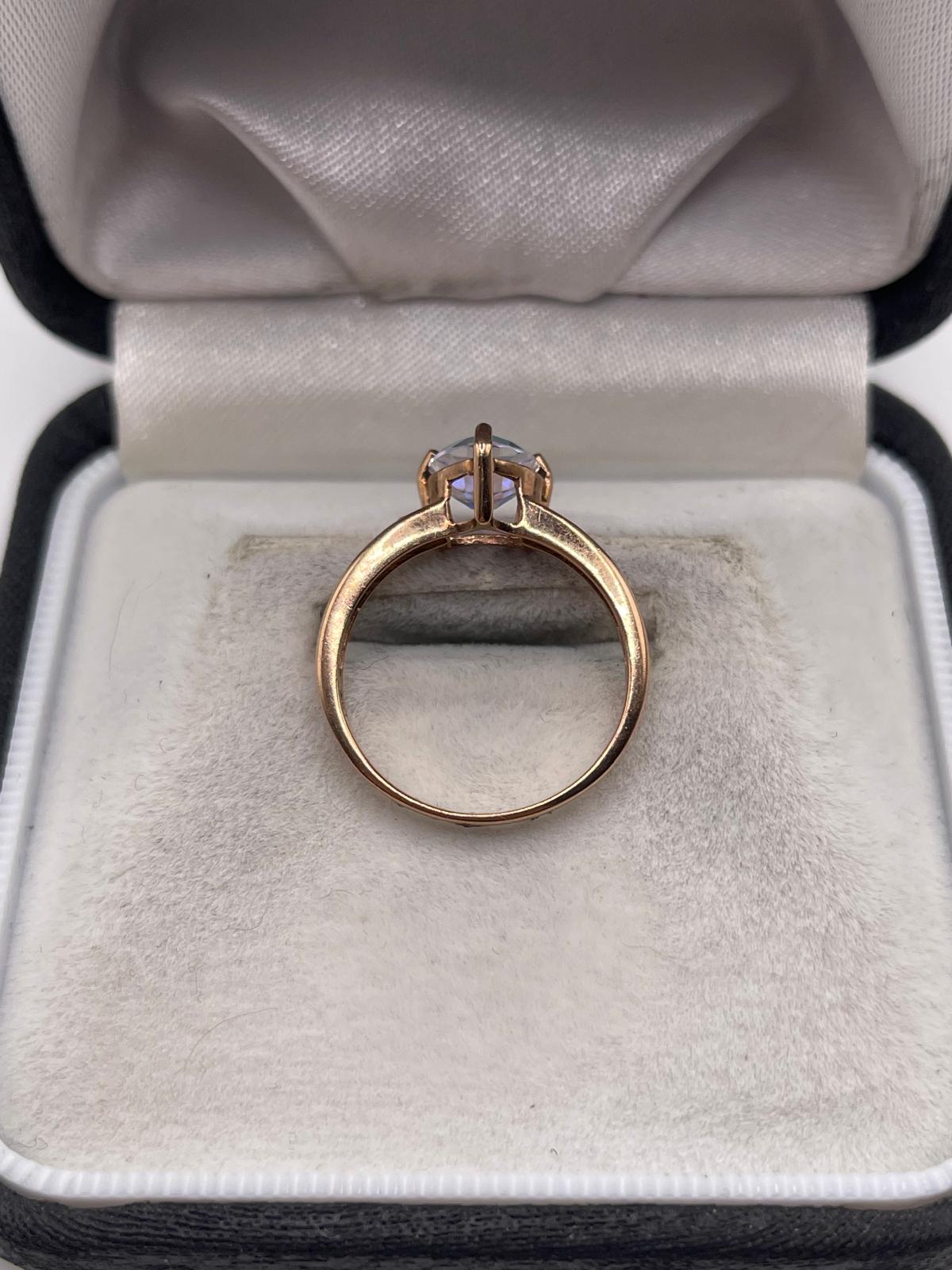9ct rose gold topaz ring