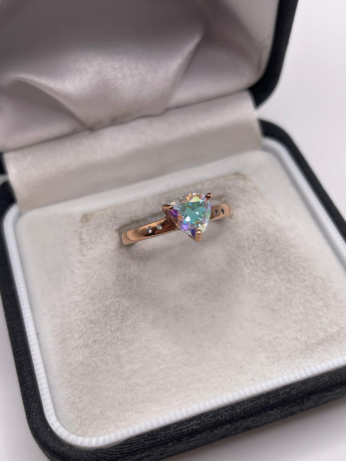 9ct rose gold topaz ring