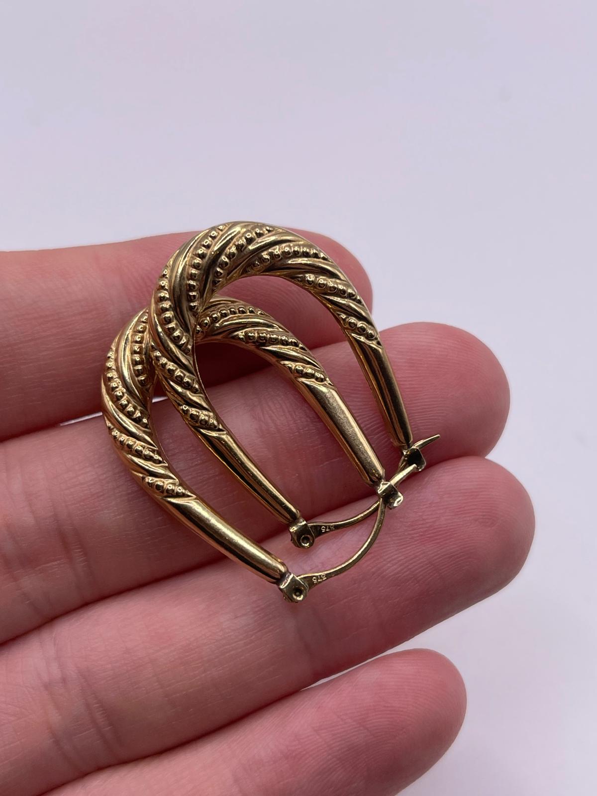 9ct gold creole earrings