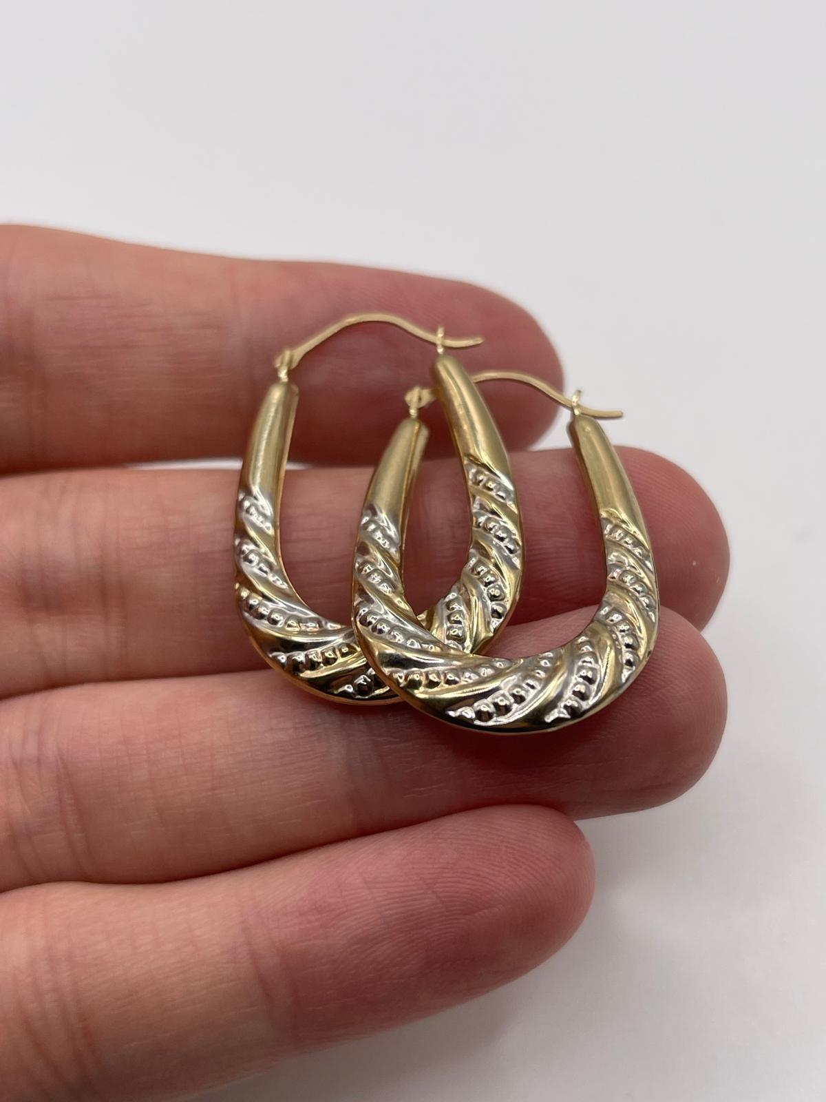 9ct gold creole earrings