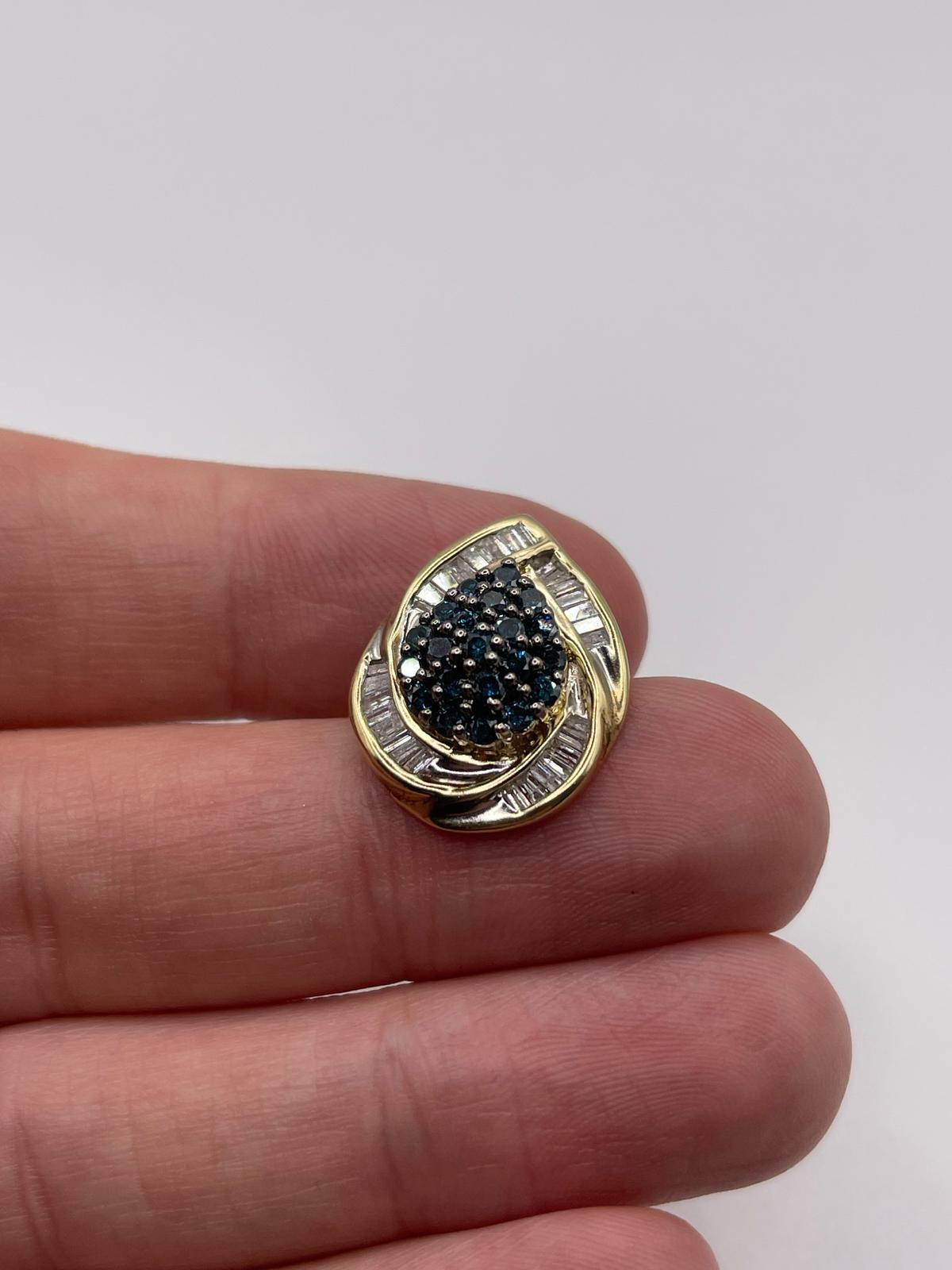 9ct gold diamond cluster pendant