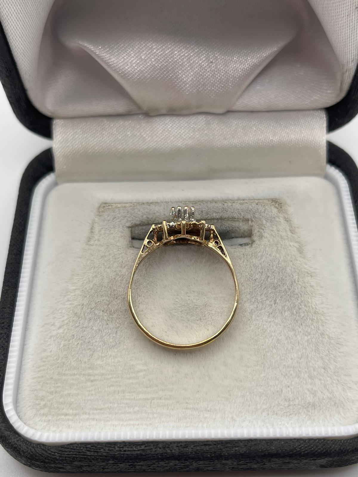 9ct gold opal and diamond ring