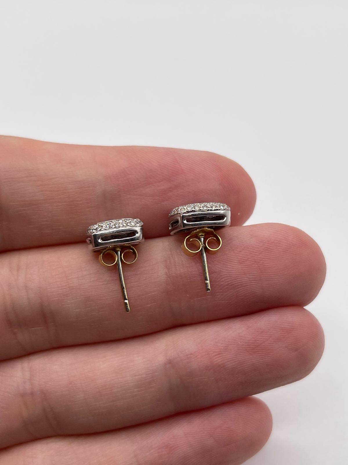 18ct white gold sapphire and diamond earrings