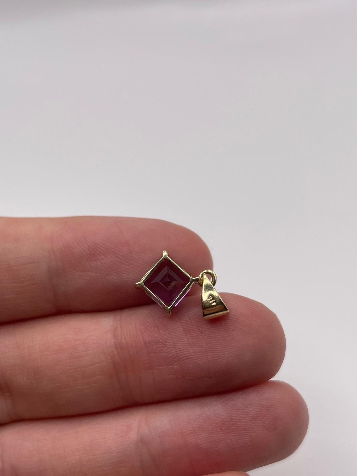 9ct gold amethyst pendant