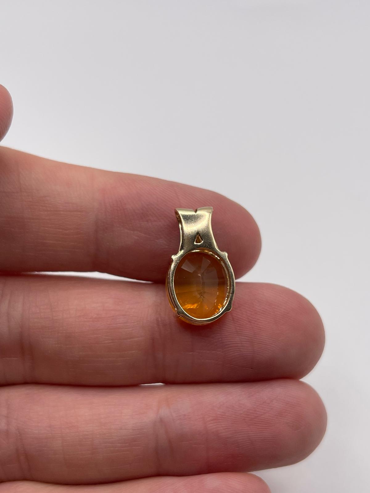 9ct gold opal and diamond pendant