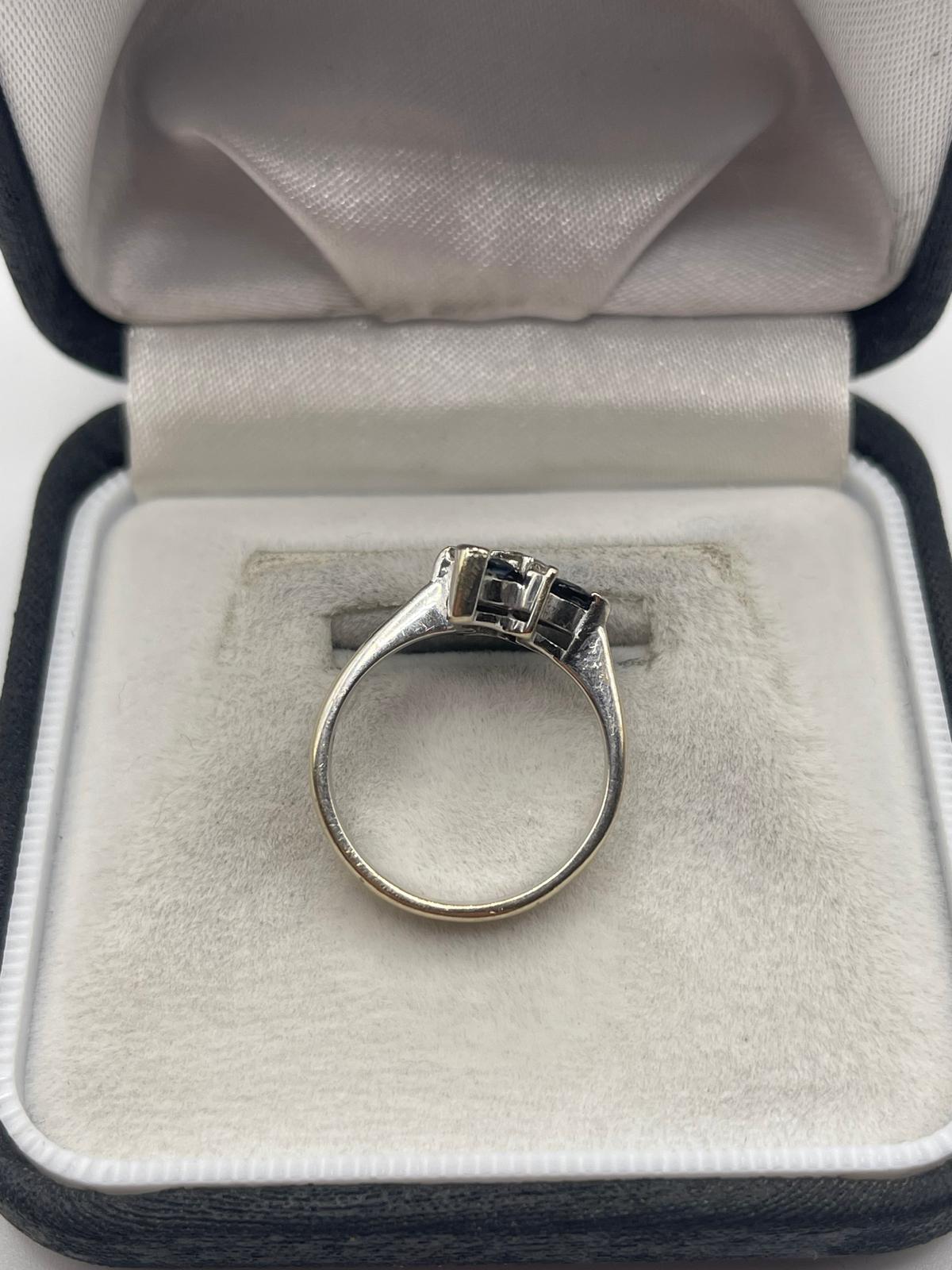 18ct white gold sapphire and diamond ring