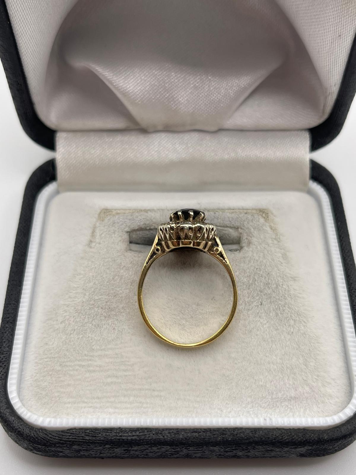 18ct gold sapphire and diamond ring