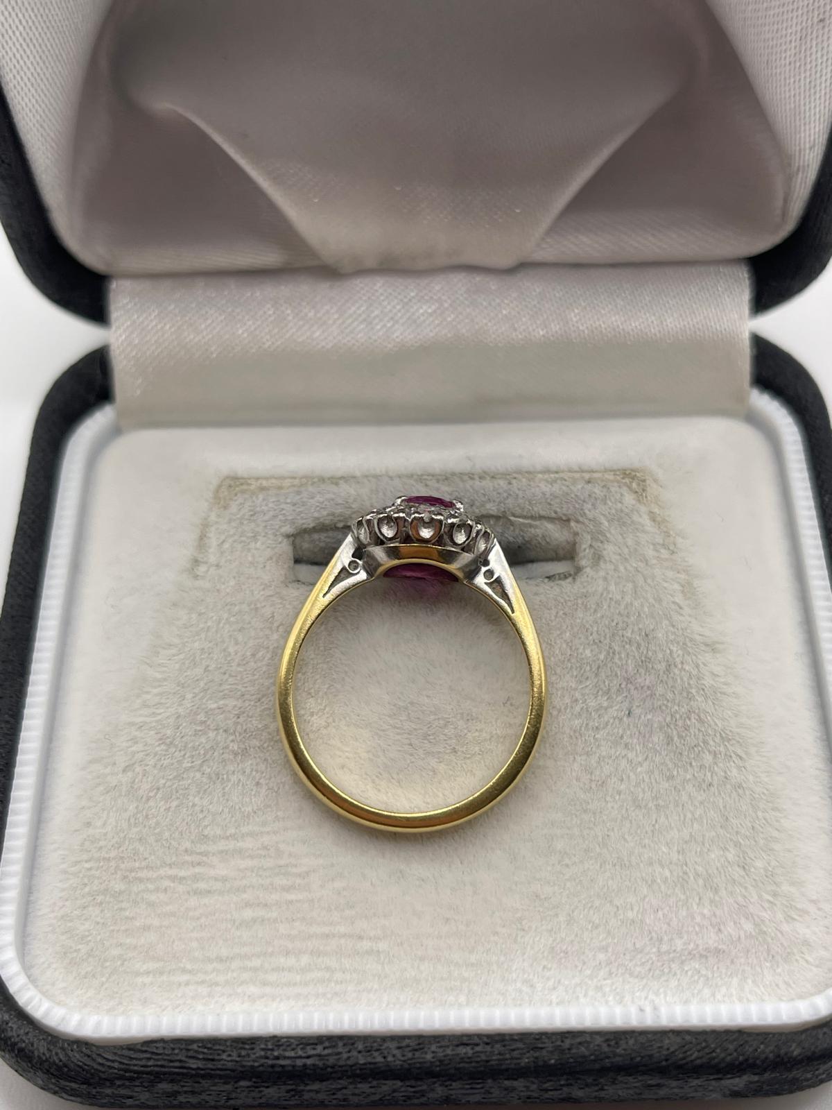 18ct gold ruby and diamond ring