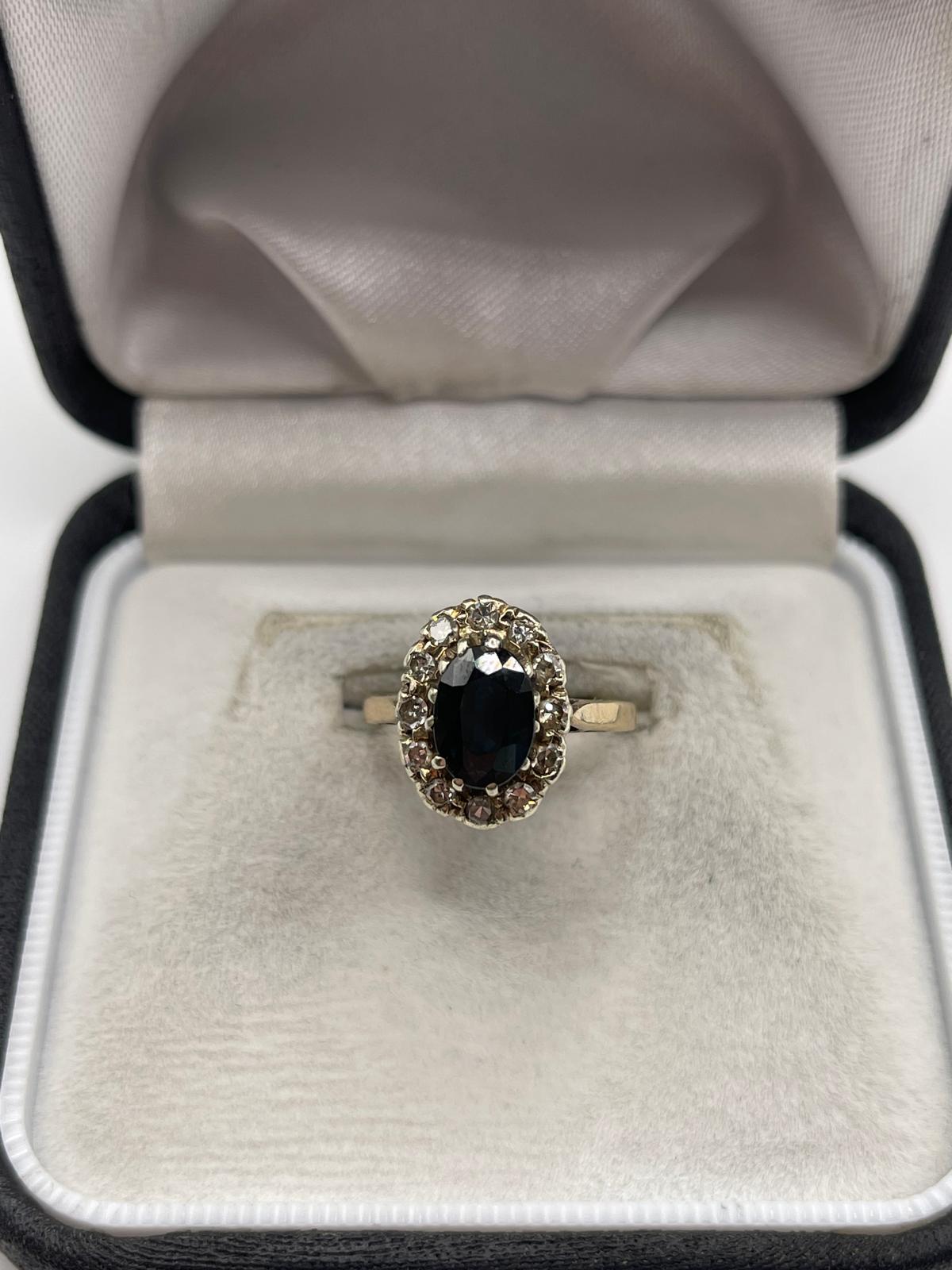 18ct gold sapphire and diamond ring