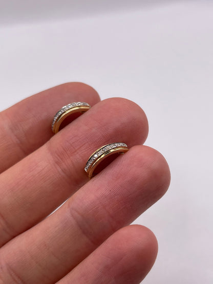 9ct gold diamond earrings