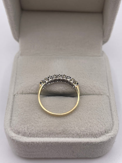 9ct gold topaz and diamond ring