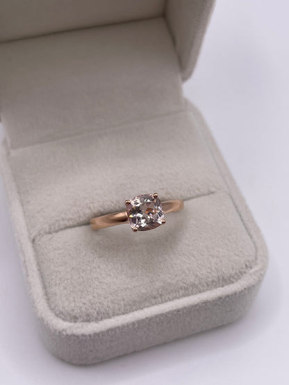 9ct rose gold morganite ring