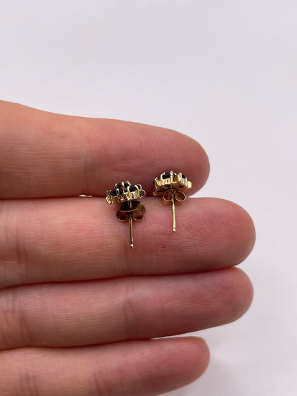 9ct gold sapphire earrings