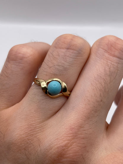 9ct gold turquoise ring