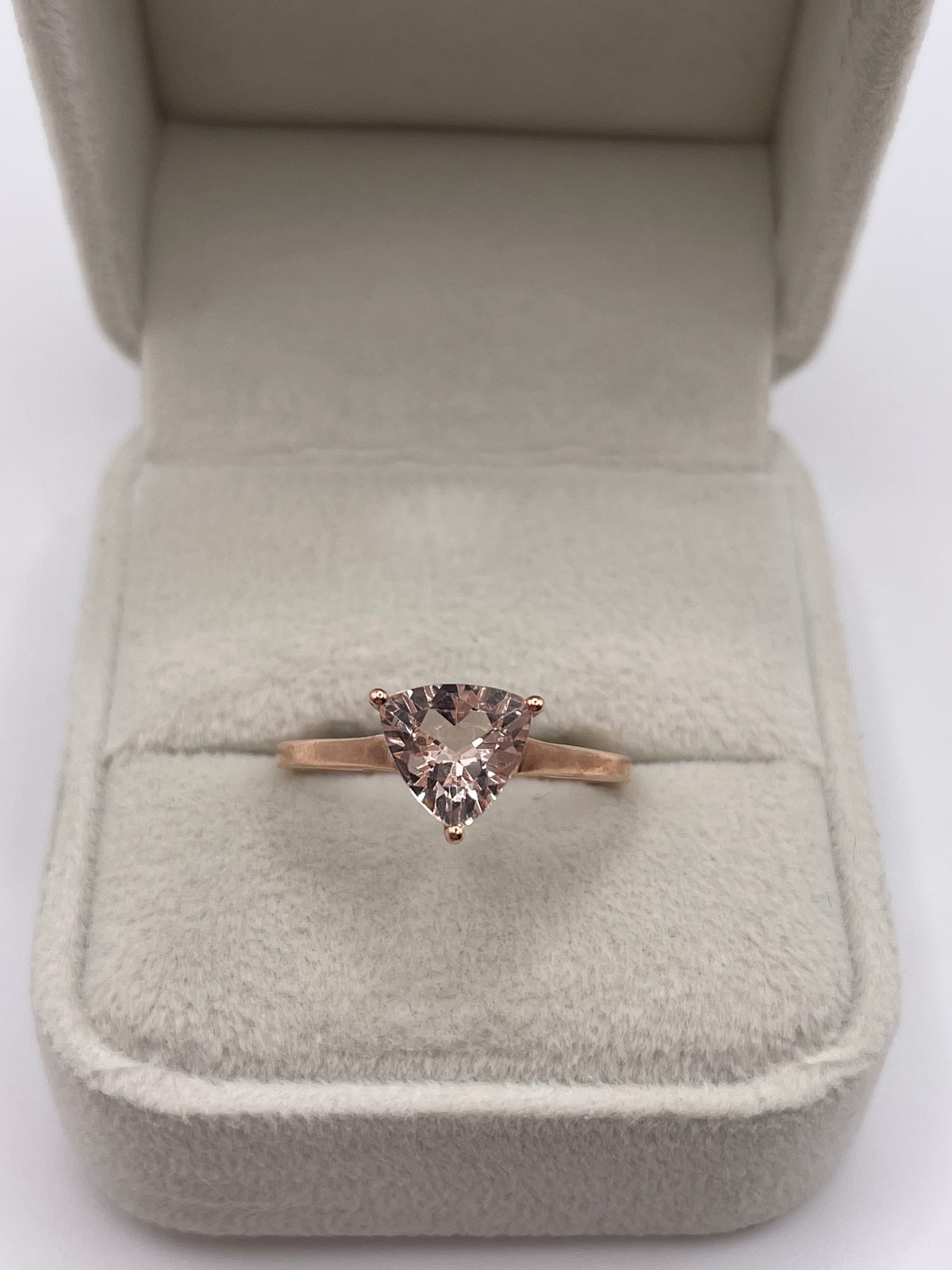 9ct rose gold morganite ring