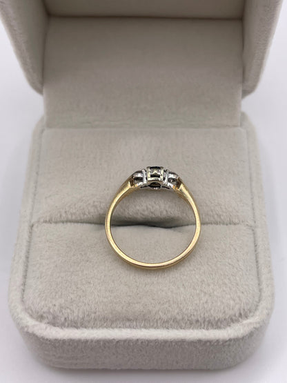 9ct gold sapphire and diamond ring