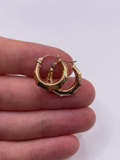 9ct gold creole earrings