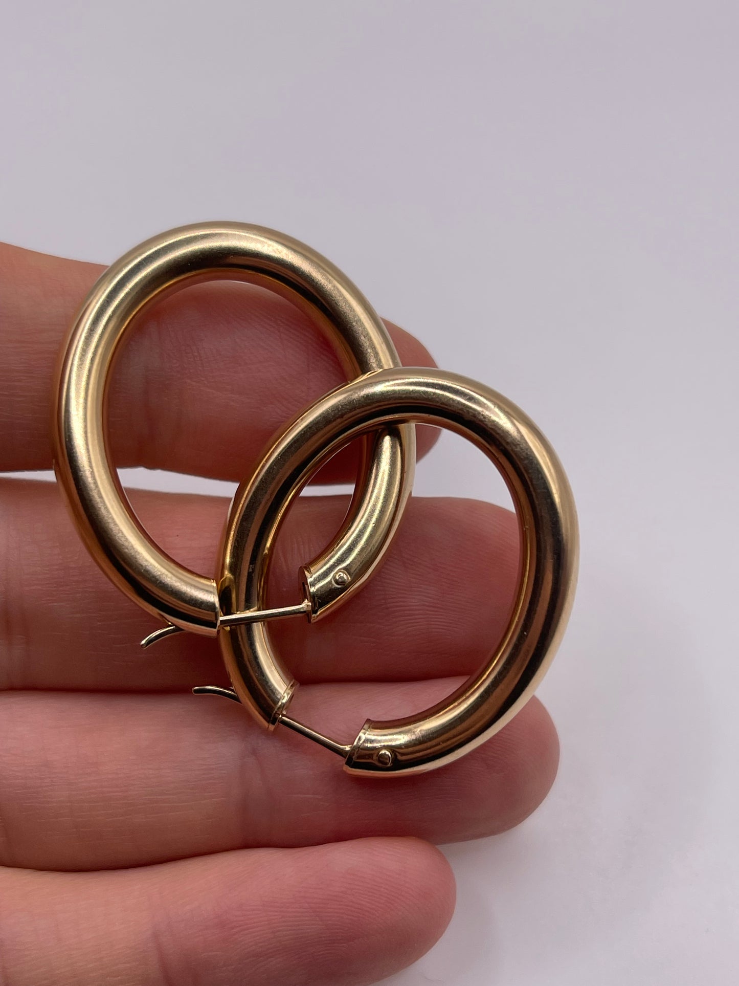 9ct gold creole earrings