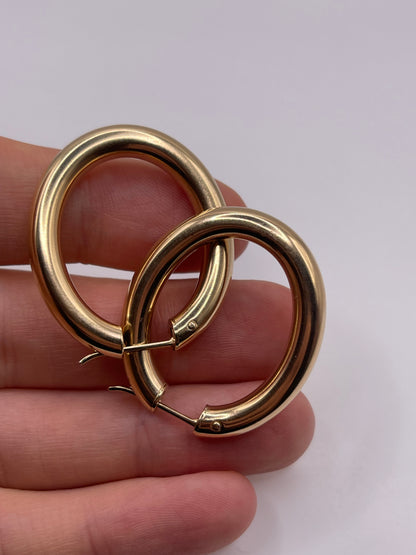 9ct gold creole earrings