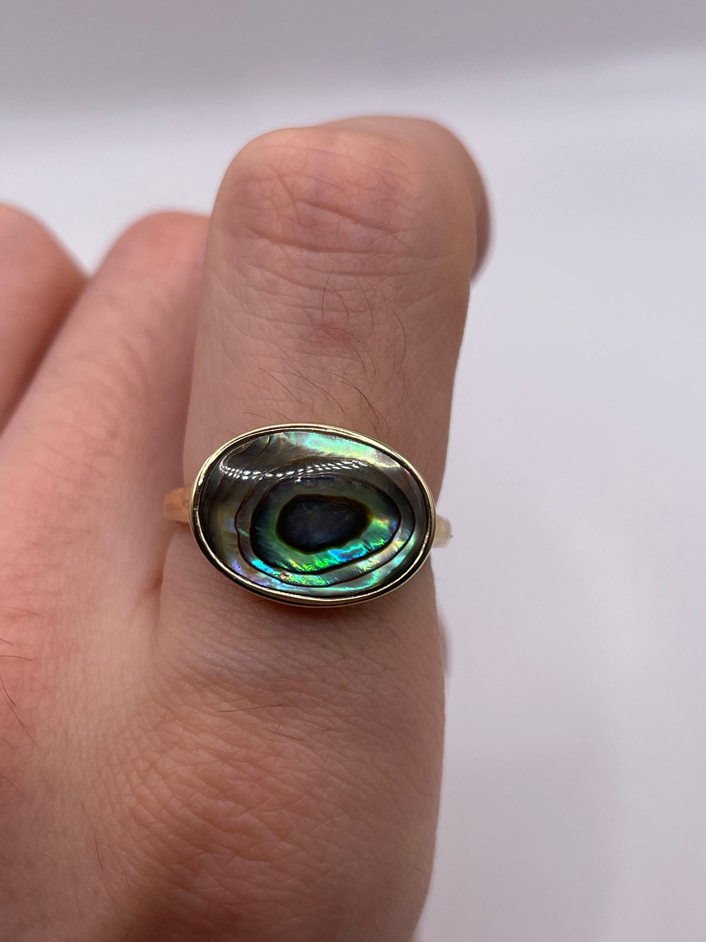 9ct gold abalone shell charm