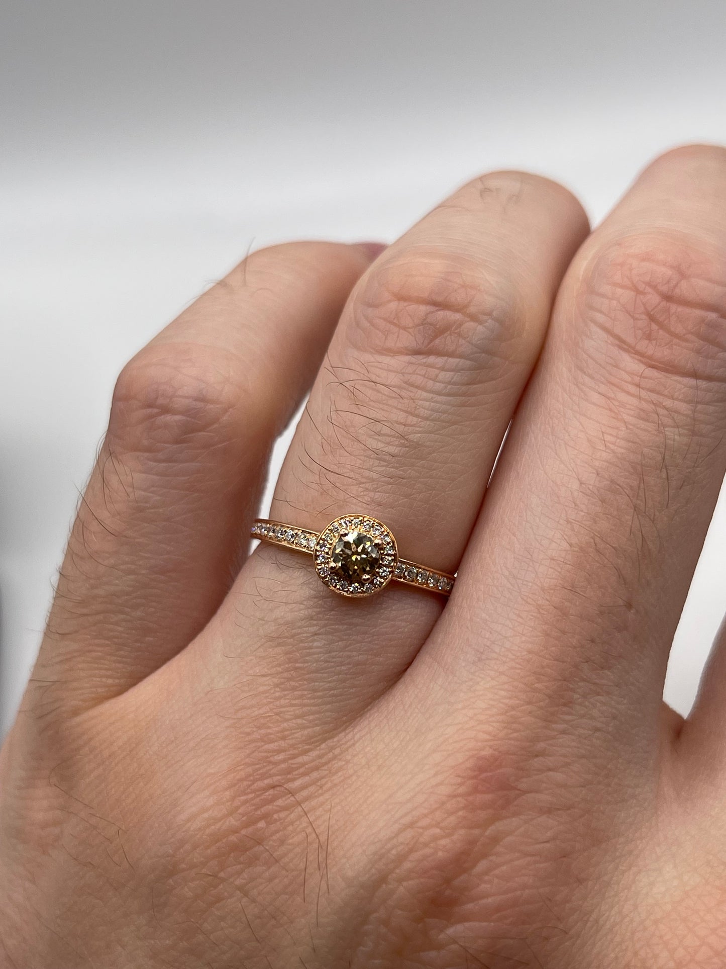 LeVian 14ct rose gold diamond ring